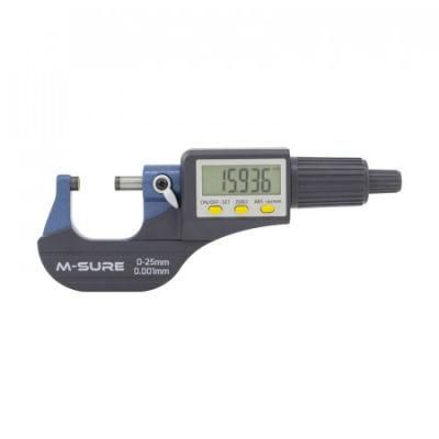 M-Sure Ms-110-025 Digital External Micrometer 0-25mm (0-1 inch) Ms-110 Series