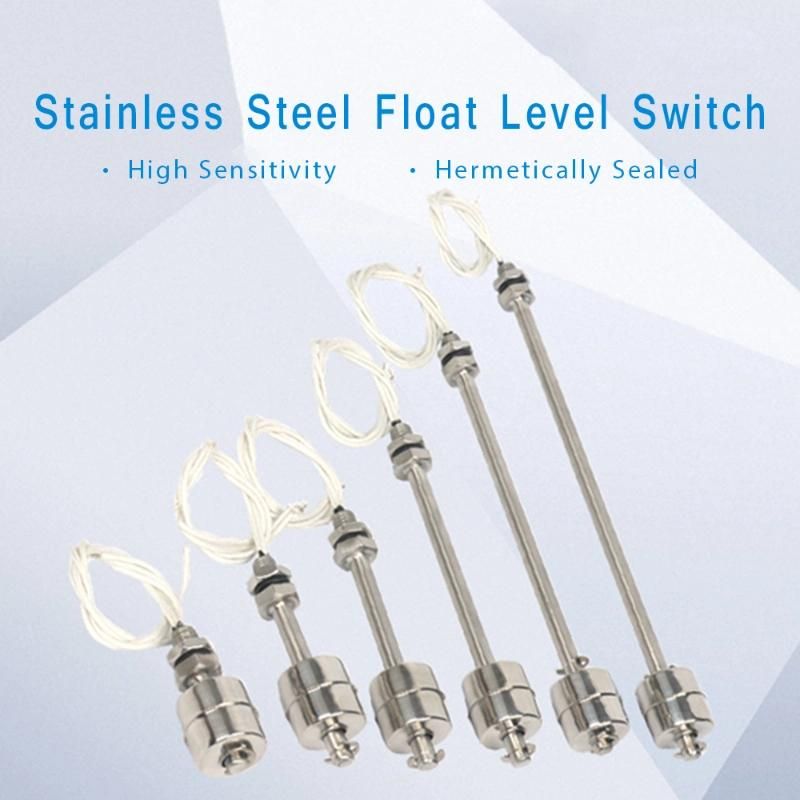 Stainless Vertical Liquid Water Level Sensor Internal Float Sensor Switch 45mm Line Automatic Pump Controller Switch