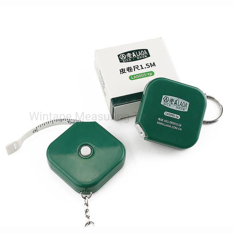 Custom Green Square Sewing Fiberglass Measuring Tape